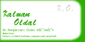 kalman oldal business card